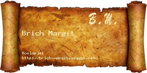 Brich Margit névjegykártya